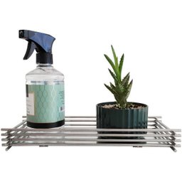 Bandeja de Vidro para Decoração Retangular Espelhada Lavabo Cromado - 1 Bandeja de Vidro para Decoração Retangular Espelhada Lavabo Cromado - 1