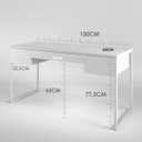 Ver imagem 6 de Mesa Escritório Gavetas Sala Quarto Office Davi Industrial 150x60 - Branca