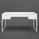 Ver imagem 4 de Mesa Escritório Gavetas Sala Quarto Office Davi Industrial 150x60 - Branca