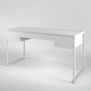 Ver imagem 3 de Mesa Escritório Gavetas Sala Quarto Office Davi Industrial 150x60 - Branca