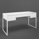 Ver imagem 5 de Mesa Escritório Gavetas Sala Quarto Office Davi Industrial 150x60 - Branca