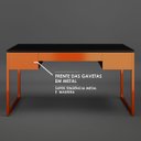 Ver imagem 7 de Mesa Escritório Gavetas Sala Quarto Office Davi Industrial 150x60 - Branca