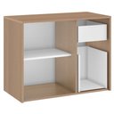 Ver imagem 3 de Armário de Banheiro Nice 2 Portas 2 Gavetas 100% Mdf Nogal/noce Amêndoa - Móveis Bosi