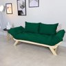 Sofá Japão Futon Verde Bandeira Em Madeira Maciça - 8