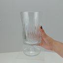 Ver imagem 5 de Vaso Decorativo Enfeite Casa Redondo Home&Co com Pé Vidro 23x11x11cm Transparente