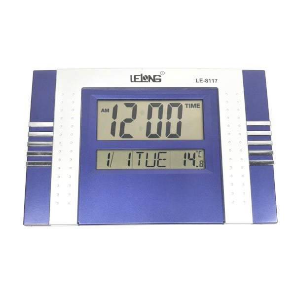 Relógio Digital De Mesa ou Parede Data e Temperatura:Azul - 1