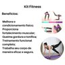 Kit Exercicios Físicos Extensor Com Barra + Faixa Elástica Pilates Treino em Casa - 5