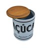 Pote De Lata Redondo Branco Para Açúcar - 2