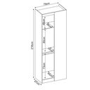 Ver imagem 3 de Guarda Roupa Roupeiro Armário de Canto 1 Porta Módulo Branco para Quarto