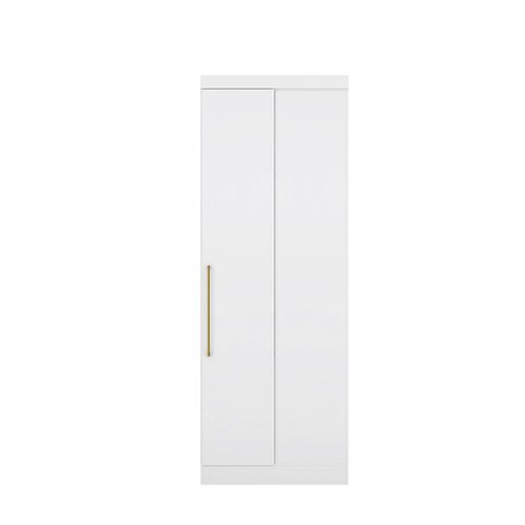 Guarda Roupa Roupeiro Armário de Canto 1 Porta Módulo Branco para Quarto