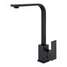 Torneira Gourmet de Cozinha Monocomando Misturador Slim Quadrada Preta - 1