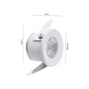 Ver imagem 3 de Spot de Embutir para Móvel Nordecor Elysa Redondo Led 1w Bivolt Branco 3000k Luz Amarela
