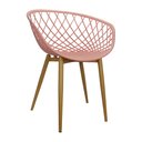 Ver imagem 3 de Kit 3 Cadeiras Poltrona Clarice Sidera Nest Web C/ Apoio de Braço - Rosa