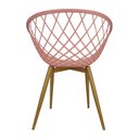 Ver imagem 6 de Kit 3 Cadeiras Poltrona Clarice Sidera Nest Web C/ Apoio de Braço - Rosa