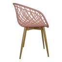 Ver imagem 4 de Kit 3 Cadeiras Poltrona Clarice Sidera Nest Web C/ Apoio de Braço - Rosa