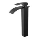 Ver imagem 1 de Torneira Cascata Banheiro Alta Preta Monocomando Misturador