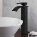 Ver imagem 2 de Torneira Cascata Banheiro Alta Preta Monocomando Misturador