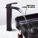 Ver imagem 4 de Torneira Cascata Banheiro Alta Preta Monocomando Misturador