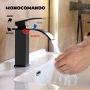 Ver imagem 5 de Torneira Cascata Banheiro Preta Monocomando Misturador