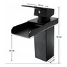 Torneira Lavatório Banheiro Cascata Black Misturador Monocomando Bica Baixa T103-06 Preto Luuk Young - 5