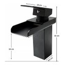 Ver imagem 5 de Torneira Lavatório Banheiro Cascata Black Misturador Monocomando Bica Baixa T103-06 Preto Luuk Young