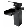 Torneira Lavatório Banheiro Cascata Black Misturador Monocomando Bica Baixa T103-06 Preto Luuk Young - 1