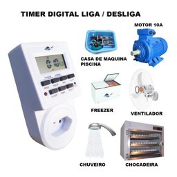Timer Temporizador Digital Programável Liga Desliga Bivolt 20 ProgramaçõesT01 Luuk Young - 2