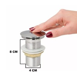 Valvula Ralo Escoamento Click Up Inteligente em Metal para Banheiro E27 Luuk Young - 3