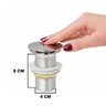 Valvula Ralo Escoamento Click Up Inteligente em Metal para Banheiro E27 Luuk Young - 3