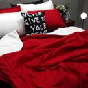 Ver imagem 1 de Jogo de Cama Casal Super King 9 Pç Tricolor Cobertor Soft
