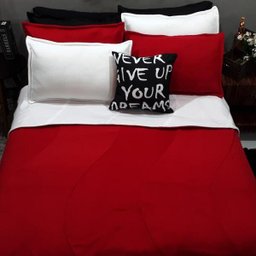 JOGO DE CAMA CASAL COMUM 9 PEÇAS TRICOLOR COM COBERTOR SOFT - 3