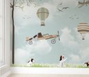 Ver imagem 4 de Papel de parede infantil balãozinho e aviãozinho para quarto de bebê M² VR14