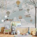 Ver imagem 5 de Papel de parede infantil balãozinho e aviãozinho para quarto de bebê M² VR14
