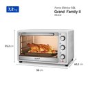 Ver imagem 2 de Forno Elétrico Mondial Grand Family Ii Branco e Inox 1800w 52l Frn-52-w 110v