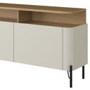 Ver imagem 6 de Rack para Sala de Estar Tv 75 Pol 4 Portas 180cm Pés Preto Clio I03 Louro Luna - Lyam