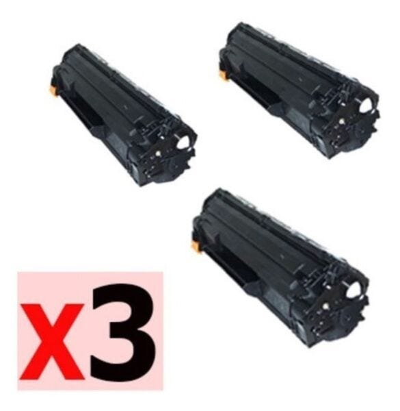 3 Toner Para Impressora Hp P1102w M1132 M1130 P1006 P1005 M1522 P1606 P1600 P1566 Compatível - 3