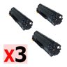3 Toner Para Impressora Hp P1102w M1132 M1130 P1006 P1005 M1522 P1606 P1600 P1566 Compatível - 3