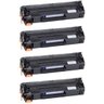 Kit 4 Toner Para Hp P1102w M1132 P1005 M1130 Ce 285 Cb435a Compatível - 4