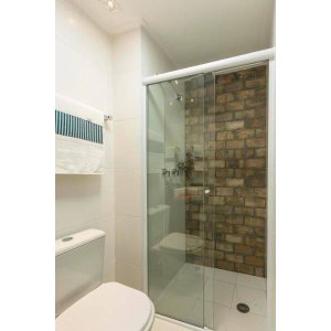 Box de Vidro para Banheiro 1,90x1,10m 8mm Branco