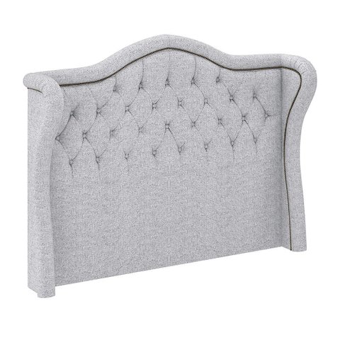 Cabeceira Casal 140 Cm Orgânica Milão Linho Cinza Claro - Nexta Casa