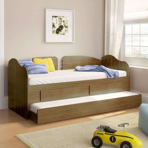 Sofá Cama Solteiro com Colchões Ditália Cama Auxcm08 Diamond