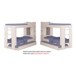 Beliche Cama Aux com 3 Colchões Ditália Treliche Cm-15 Branco - 7