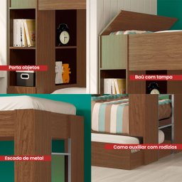 Beliche Cama Aux com 3 Colchões Ditália Treliche Cm15 Diamond - 9