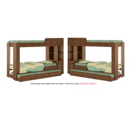 Beliche Cama Aux com 3 Colchões Ditália Treliche Cm15 Diamond - 7