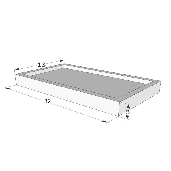 Bandeja de Marmore Carrarara Branco Para Lavabo 13x32 cm - 4