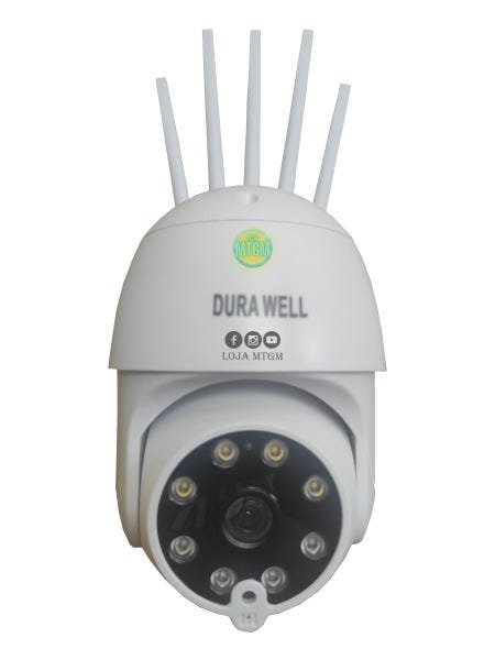 Câmera 5 Antenas Segurança Segue Detector Movimento Wifi Áudio Infravermelho 1080P Durawell - 1