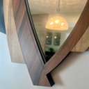 Ver imagem 7 de Espelho Decorativo Moldura Madeira Pegui Montreal 39x63:Marrom