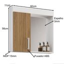 Ver imagem 1 de Armário de Banheiro 60cm 01 Porta Ref 561 Cewal - Branco/itapuã