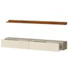 Bancada Suspensa e Prateleira 197cm Slat M20 Cinamomo/off - Mpozenato - 2
