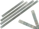 Ver imagem 1 de Kit Com 4 Réguas Metal Leve De Aço Inoxidável Tamanho 30 40 50 60 cm Marcação Baixo Relevo Escolar E